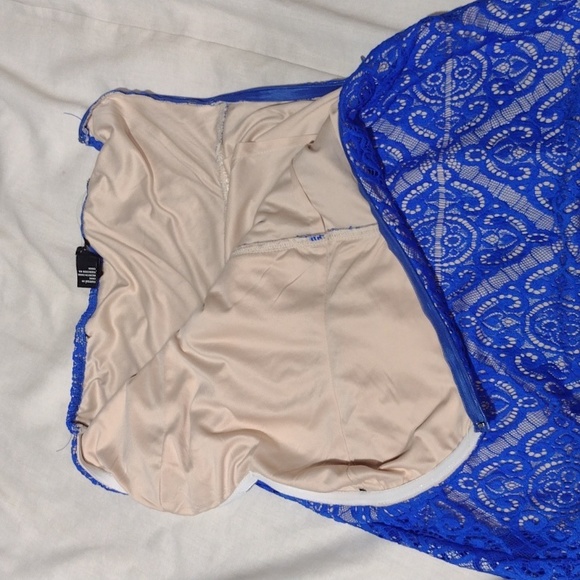 NWOT blue forever 21 strapless lace dress size medium - Picture 6 of 6